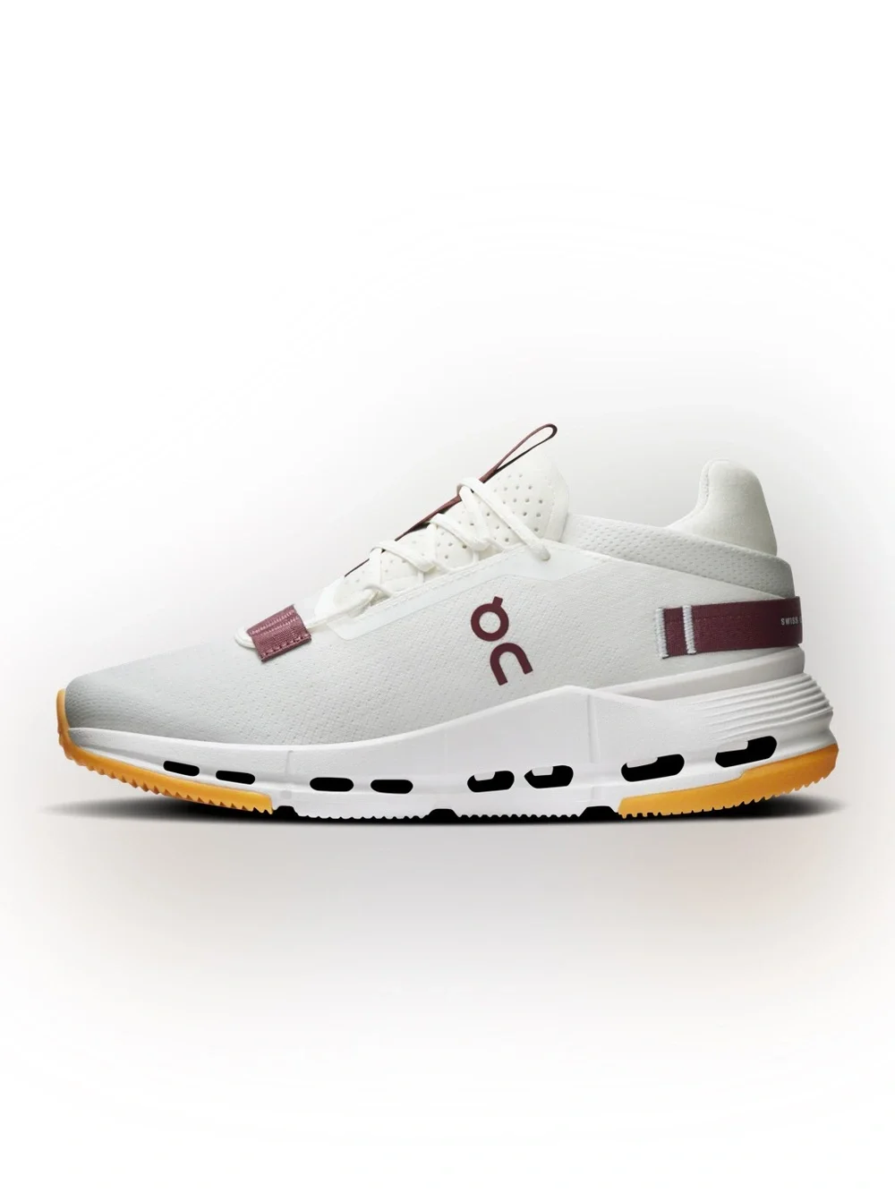 Cloudnova 2 Running Women’s Sneakers in White with Maroon & Gum